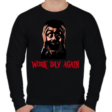 PRINTFASHION work day again - Férfi pulóver - Fekete férfi pulóver, kardigán