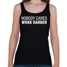 PRINTFASHION Work harder - Női atléta - Fekete