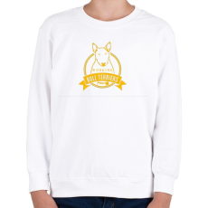 PRINTFASHION working bull terriers logo orange - Gyerek pulóver - Fehér