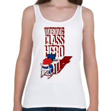 PRINTFASHION Working class hero - Női atléta - Fehér női trikó