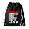 PRINTFASHION Workout mode: BEAST - Sportzsák, Tornazsák - Fekete