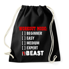 PRINTFASHION Workout mode: BEAST - Sportzsák, Tornazsák - Fekete tornazsák