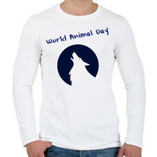 PRINTFASHION world animal day - Férfi hosszú ujjú póló - Fehér