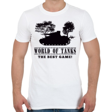 PRINTFASHION WORLD OF TANKS - Férfi póló - Fehér