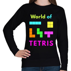 PRINTFASHION WORLD OF TETRIS - Női pulóver - Fekete
