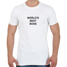 PRINTFASHION World's best boss - The Office - Férfi póló - Fehér férfi póló