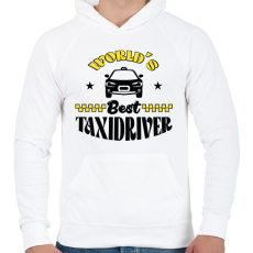 PRINTFASHION World's best taxidriver - Férfi kapucnis pulóver - Fehér