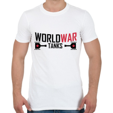 PRINTFASHION World war tank - Férfi póló - Fehér férfi póló
