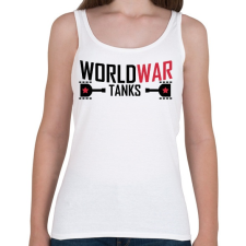 PRINTFASHION World war tank - Női atléta - Fehér női felső