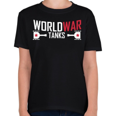 PRINTFASHION World War Tanks - Gyerek póló - Fekete