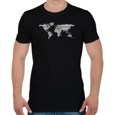 PRINTFASHION worldmap - Férfi póló - Fekete