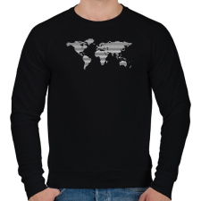 PRINTFASHION worldmap - Férfi pulóver - Fekete férfi pulóver, kardigán