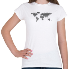 PRINTFASHION Worldmap  - Női póló - Fehér női póló