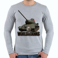 PRINTFASHION WOT - Tank - Férfi hosszú ujjú póló - Sport szürke
