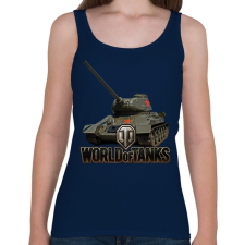 PRINTFASHION WOT - Tank - Női atléta - Sötétkék női trikó