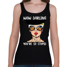 PRINTFASHION Wow Darling - Pop art - Női atléta - Fekete