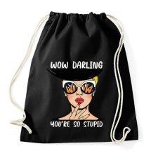 PRINTFASHION Wow Darling - Pop art - Sportzsák, Tornazsák - Fekete tornazsák