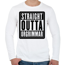 PRINTFASHION Wow - Férfi hosszú ujjú póló - Fehér férfi póló