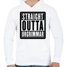 PRINTFASHION Wow - Férfi kapucnis pulóver - Fehér férfi pulóver, kardigán