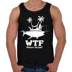 PRINTFASHION WTF - Férfi atléta - Fekete