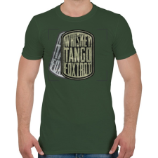 PRINTFASHION WTF - Férfi póló - Katonazöld férfi póló