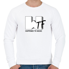 PRINTFASHION Wtf hapenned with music - parody - Férfi pulóver - Fehér férfi pulóver, kardigán