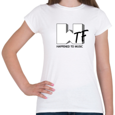 PRINTFASHION Wtf hapenned with music - parody - Női póló - Fehér