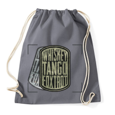 PRINTFASHION WTF - Sportzsák, Tornazsák - Grafitszürke tornazsák