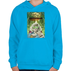 PRINTFASHION WW3 - Gyerek kapucnis pulóver - Azúrkék