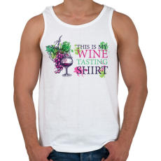 PRINTFASHION WWine tasting shirt - Férfi atléta - Fehér