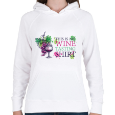 PRINTFASHION WWine tasting shirt - Női kapucnis pulóver - Fehér női pulóver, kardigán