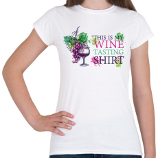 PRINTFASHION WWine tasting shirt - Női póló - Fehér