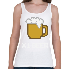 PRINTFASHION X1 beer - Női atléta - Fehér női trikó