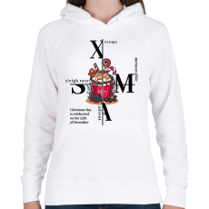 PRINTFASHION X-mas hot chocolate - Női kapucnis pulóver - Fehér