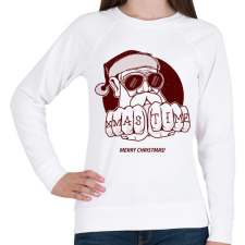 PRINTFASHION X-MAS TIME - Női pulóver - Fehér női pulóver, kardigán