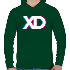 PRINTFASHION XD - Férfi kapucnis pulóver - Sötétzöld