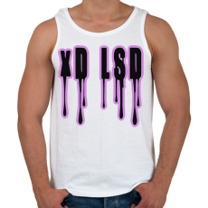 PRINTFASHION xD LSD - Férfi atléta - Fehér