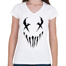 PRINTFASHION Xeyes - Női V-nyakú póló - Fehér női póló