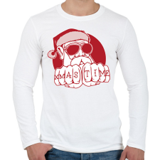PRINTFASHION Xmas Time - Férfi hosszú ujjú póló - Fehér férfi póló