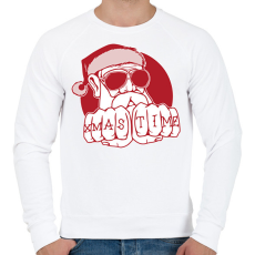 PRINTFASHION Xmas Time - Férfi pulóver - Fehér