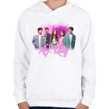 PRINTFASHION Xo kitty - Gyerek kapucnis pulóver - Fehér gyerek pulóver, kardigán