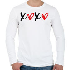 PRINTFASHION xoxo fehér - Férfi hosszú ujjú póló - Fehér férfi póló