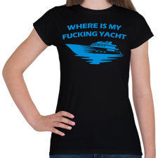 PRINTFASHION Yacht - Női póló - Fekete női póló