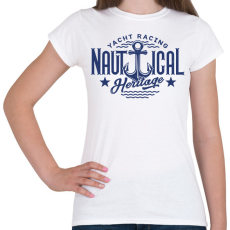 PRINTFASHION Yacht Racing - Női póló - Fehér