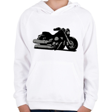 PRINTFASHION Yamaha dragstar - Gyerek kapucnis pulóver - Fehér gyerek pulóver, kardigán