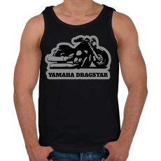 PRINTFASHION Yamaha Dragstar motor - Férfi atléta - Fekete