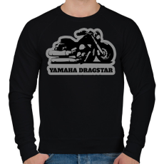 PRINTFASHION Yamaha Dragstar motor - Férfi pulóver - Fekete