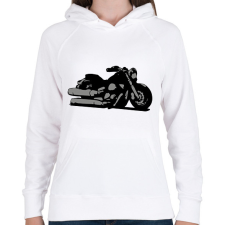 PRINTFASHION Yamaha dragstar - Női kapucnis pulóver - Fehér női pulóver, kardigán