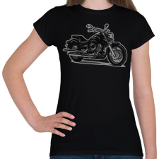 PRINTFASHION Yamaha - dragstar - Női póló - Fekete női póló