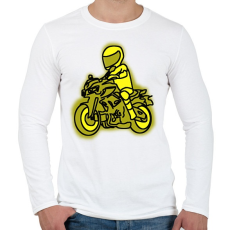 PRINTFASHION yamaha mt3 - Férfi hosszú ujjú póló - Fehér